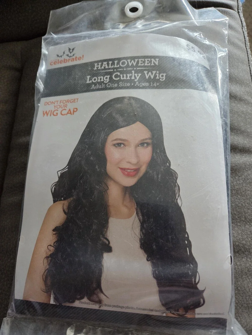 Halloween Long Black Curly Costume Wig by Way To Celebrate